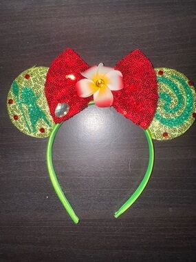 Moana Disney ears with Red Bow